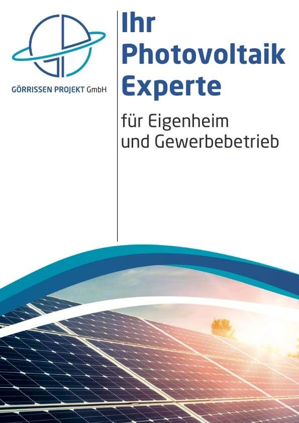 Broschüre für Dachanlagen von Görrissen Projekt dem Photovoltaik Experten