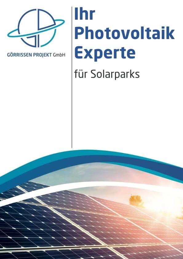 Broschüre für Solarparks von Görrissen Projekt dem Photovoltaik Experten